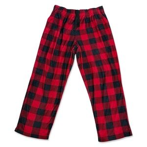 WONDER NATION Red and Black Buffalo Plaid Soft Pajama Pants
